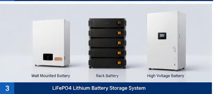 LiFePO4 lithium battery storage system for solar energy applications